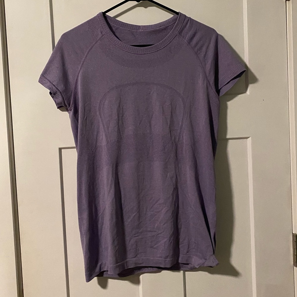 lululemon purple swiftly tech short sleeve